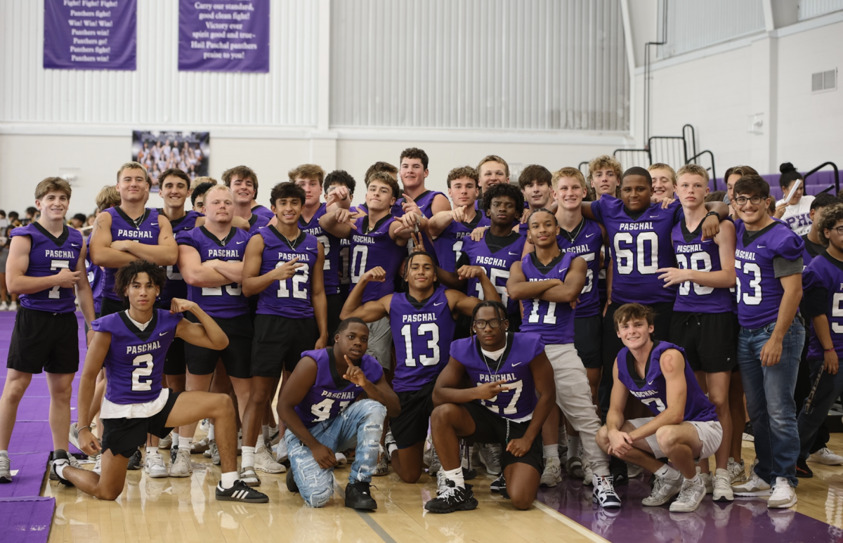 Varsity Paschal Football Team after Pep Rally on 8/23.